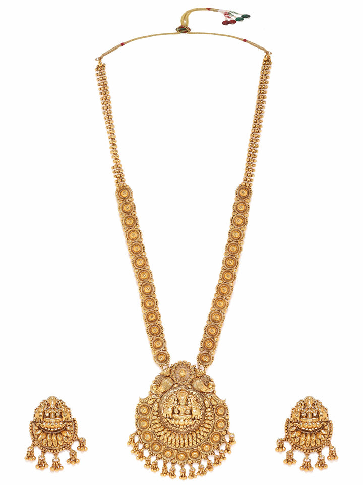 Rubans 22K Gold plated Mesmerizing Handcrafted Temple Jewellery Set Jewellery Sets