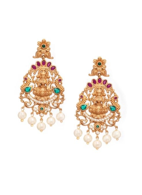 Rubans 22K Gold-Plated & Pink Metal Antique Jewellery Set Necklace Set