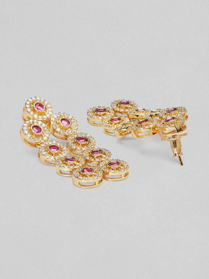 Rubans 22k Gold-Plated Ruby & AD Studded Choker Jewellery Set Necklace Set