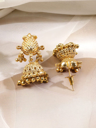 Rubans 22K Gold-Plated Ruby Red & Emerald Green Stone Long Jewellery Set Jewellery Set