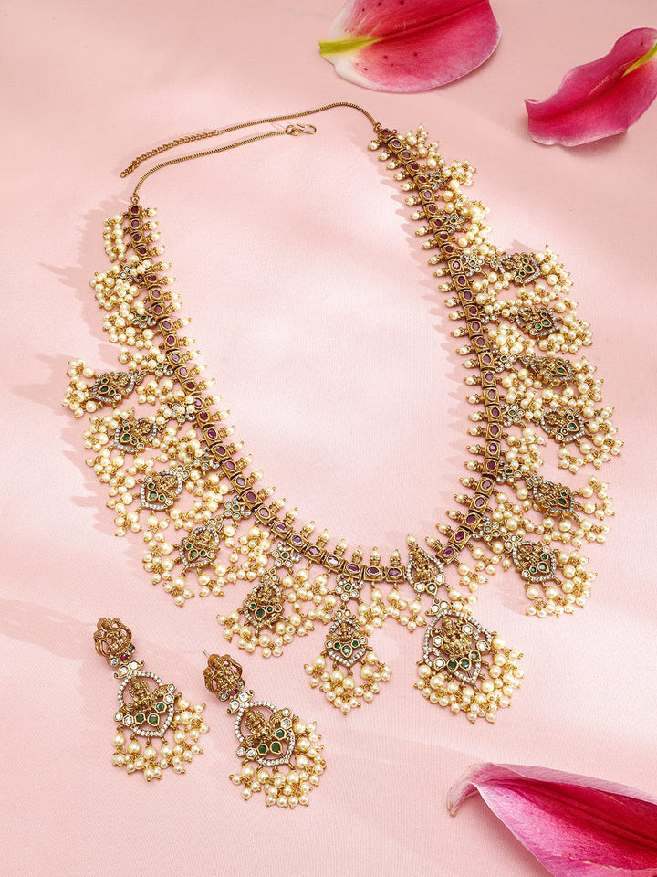 Rubans 22K Gold-Plated Stone Studded Jewellery Set Jewellery Set