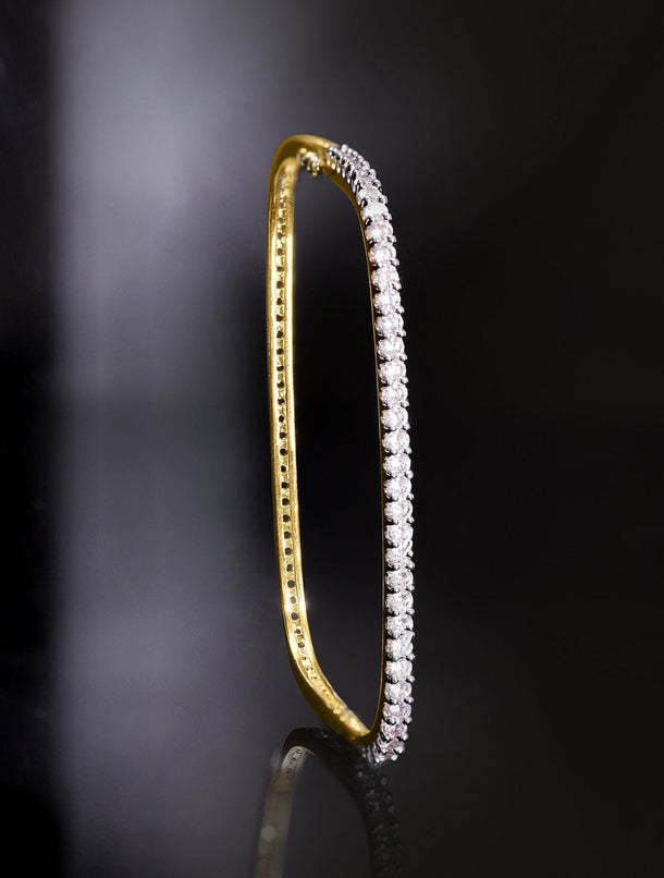 Rubans 22K Gold plated Zirconia studded dainty Classy Bracelet Bangles & Bracelets