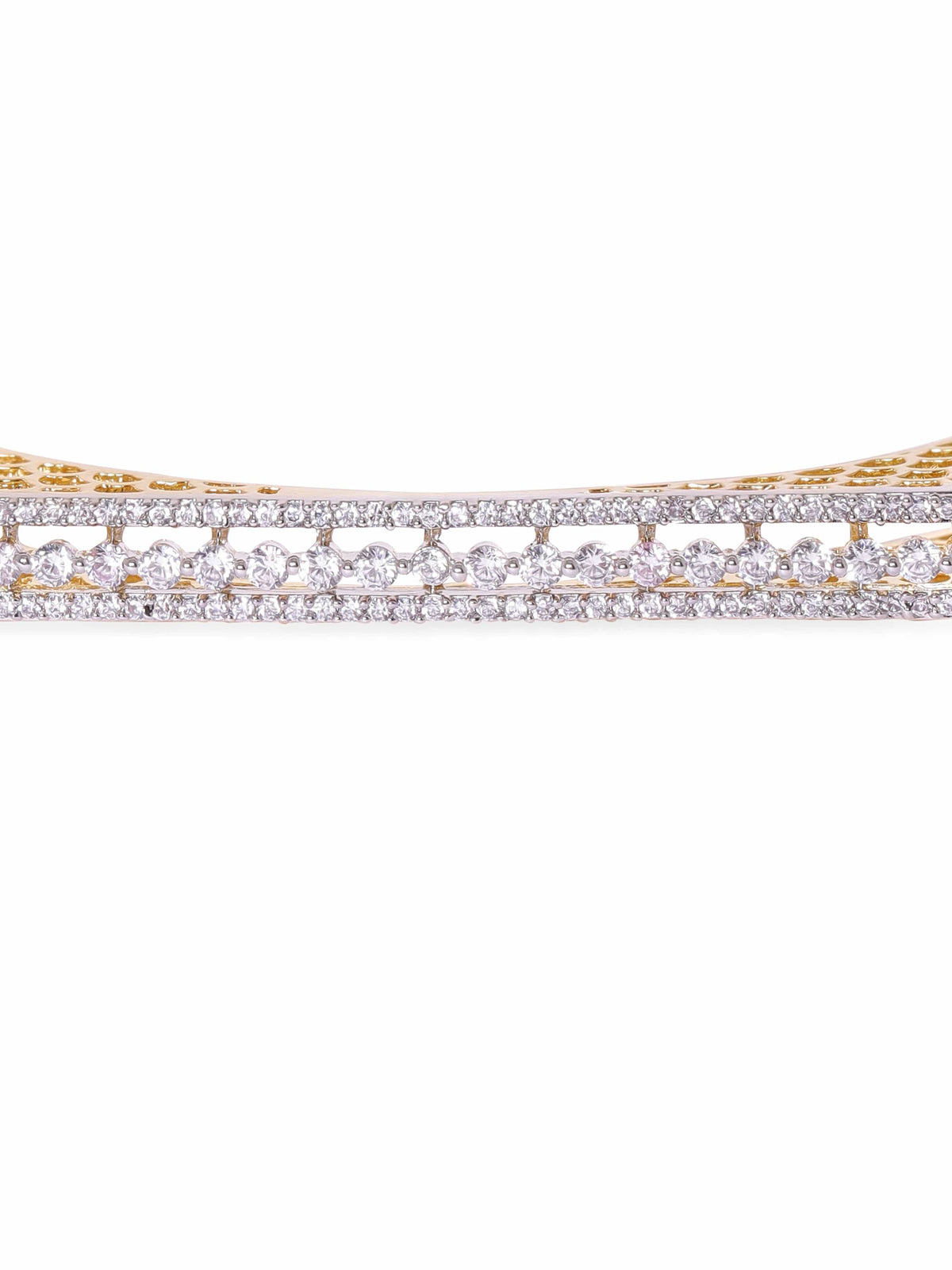 Rubans 22K Gold Plated Zirconia Studded Elegant Bracelet Bangles & Bracelets