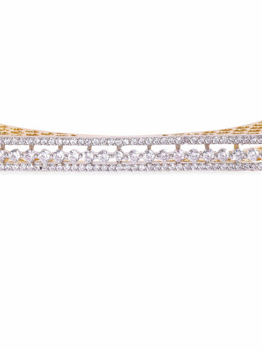 Rubans 22K Gold Plated Zirconia Studded Elegant Bracelet Bangles & Bracelets