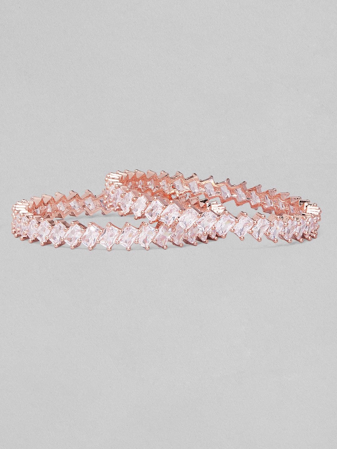 Vembley Trendy Rose Gold Plated Crystal Fashion Bracelet for Girls