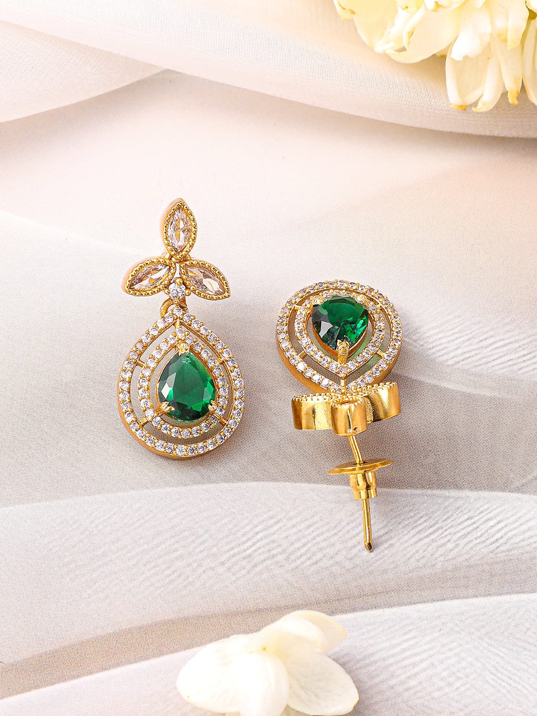 Rubans 22KT Gold-Plated Cubic Zirconia Stone Studded Jewellery Set Jewellery Set