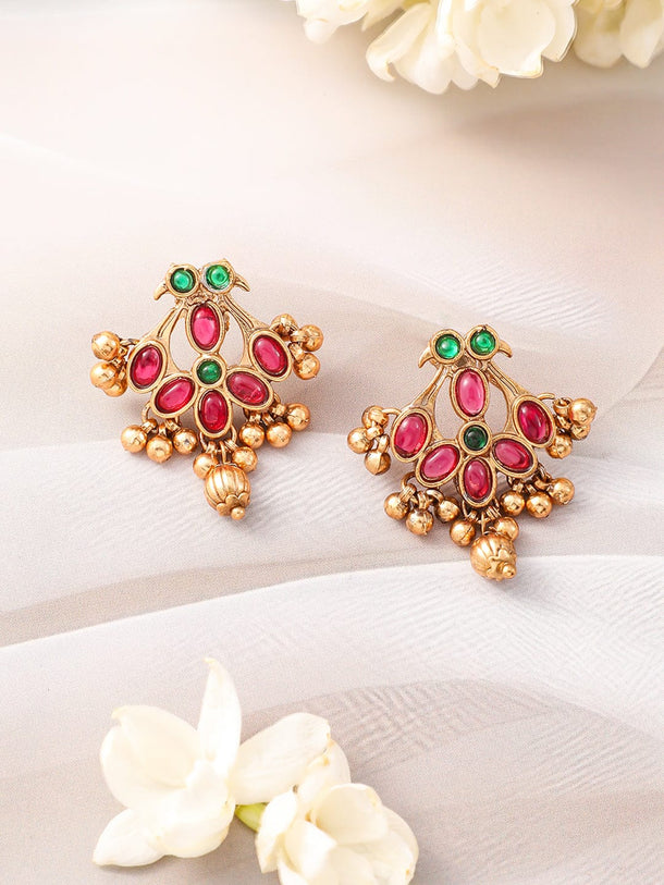 Rubans 22KT Gold-Plated Kundan Stone Studded Jewellery Set Jewellery Set