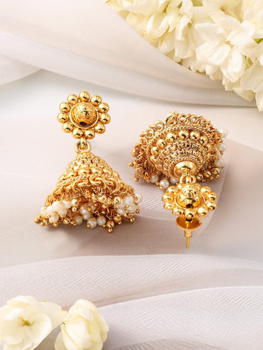 Rubans 22KT Gold-Plated Pearls Beaded Traditional Jewellery Set Jewellery Set