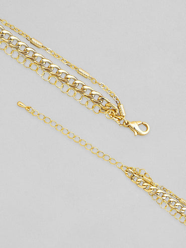 Rubans 24K Gold Plated Anklet With Beautiful Design Anklet