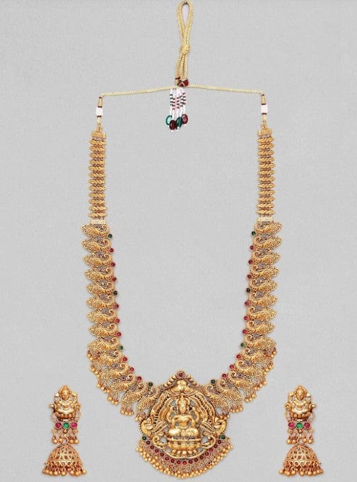Buy Gold Plated Heavy Long Temple Jewellery Sets for Women Online at  Silvermerc | SBJS39ID_340 – Silvermerc Designs