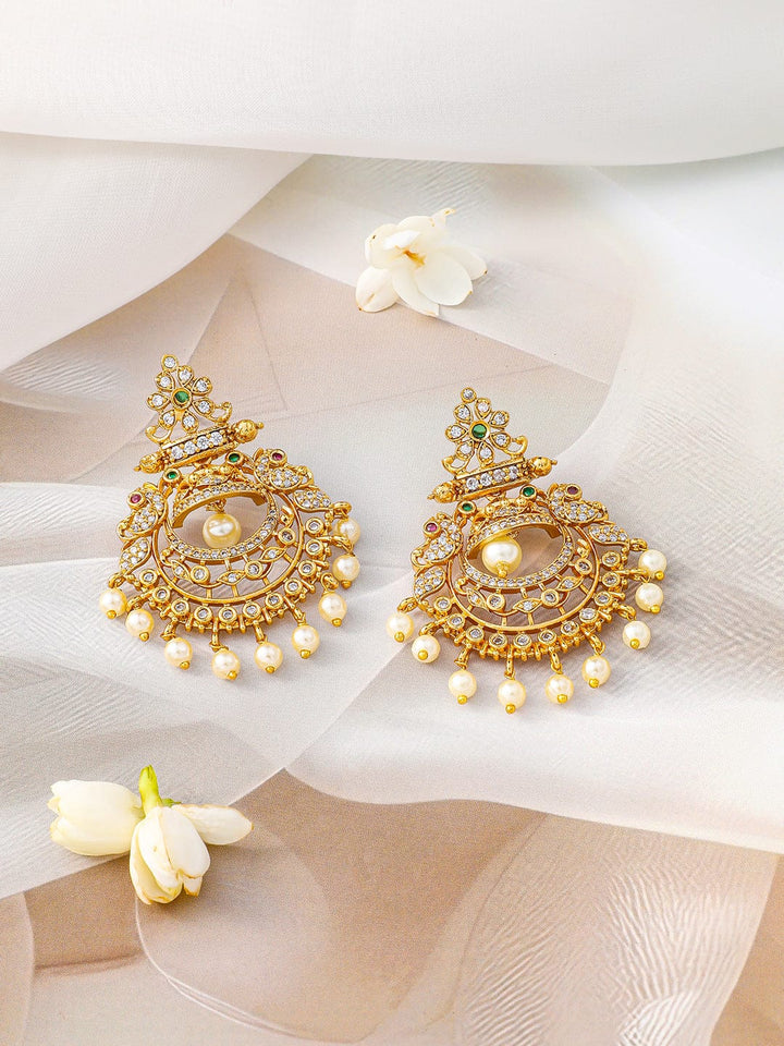 Rubans 24K Gold Plated Ruby, Emerald & Cubic Zirconia Studded Traditional Jewelry Set Jewellery Set