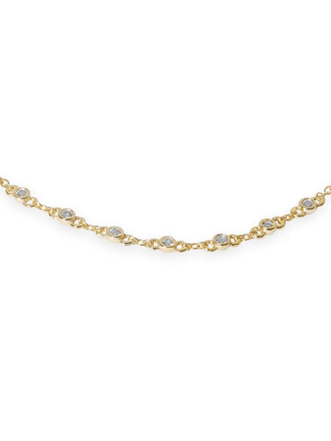 Rubans 925 Silver Rhodium Plated Zirconia Studded Anklet Bangles & Bracelets