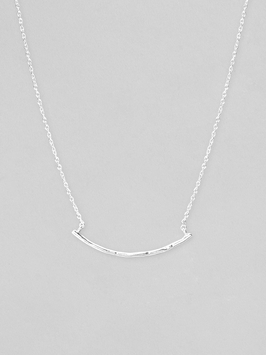 Rubans 925 Silver The Celestial Curve Pendant Necklace Chain & Necklaces
