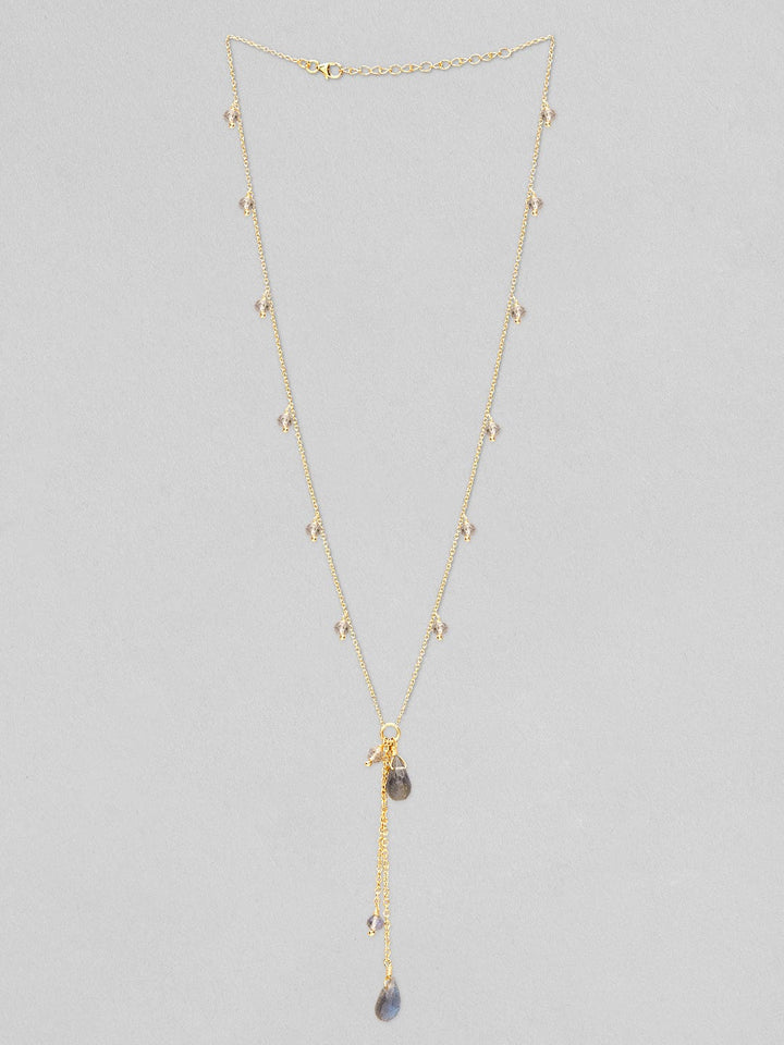 Rubans 925 Silver The Delightful Beads Chain Pendant Necklace - Gold Plated Chain & Necklaces