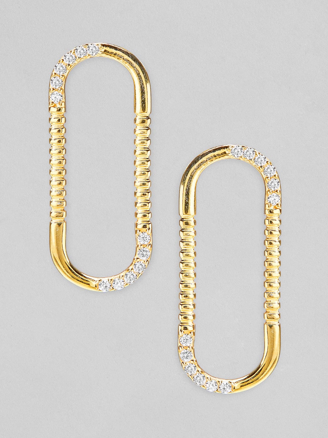 Rubans 925 Silver The Minimal Geometricity Stud Earrings. - Gold Plated Earrings
