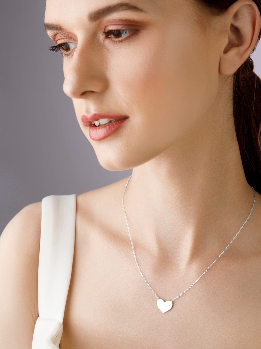 Buy 925 Sterling Silver Lifeline Pulse Heartbeat Charm Open Heart Pendant  Necklace, 22