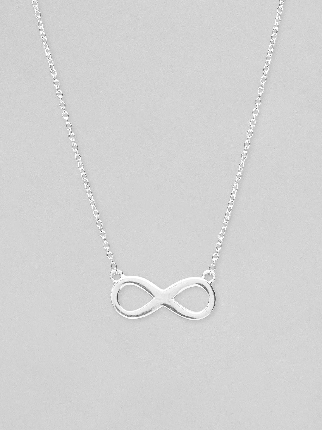 Rubans 925 Silver Till The Infinity Pendant Necklace. Chain & Necklaces