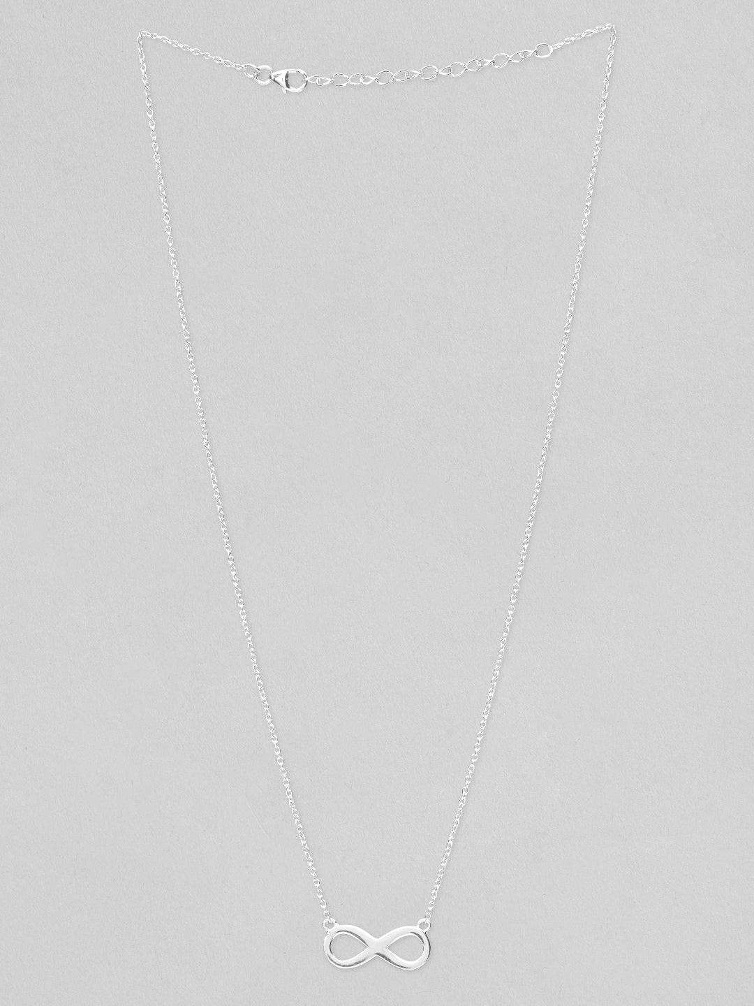 Rubans 925 Silver Till The Infinity Pendant Necklace. Chain & Necklaces