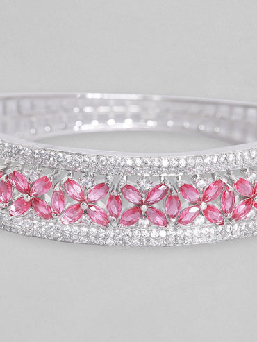 Rubans AD Pink Stone Rail Bracelet Bangles & Bracelets