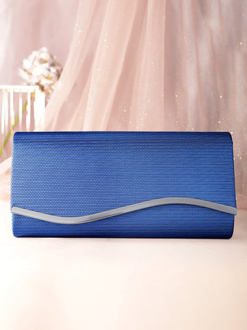 Rubans Artisanal Charm Handcrafted Blue Clutch Bag Handbag, Wallet Accessories & Clutches