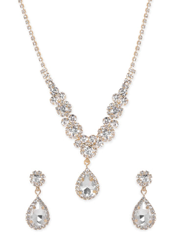 Rubans Aurora's Golden Brilliance Zircon Jewellery Set Jewellery Sets
