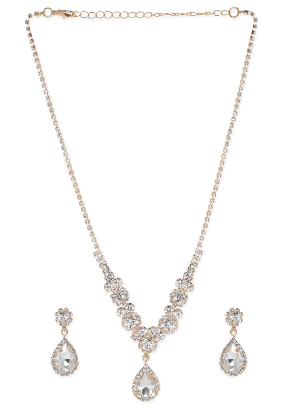 Crystalline Azuria Teardrops Set With Black