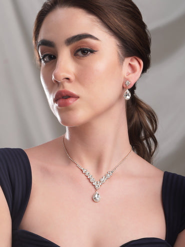 Rubans Aurora's Golden Brilliance Zircon Jewellery Set Jewellery Sets