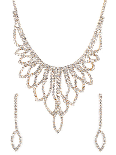 Rubans Aurora's Golden Brilliance Zircon Jewellery Set Jewellery Sets