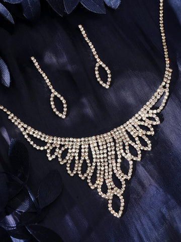 Rubans Aurora's Golden Brilliance Zircon Jewellery Set Jewellery Sets