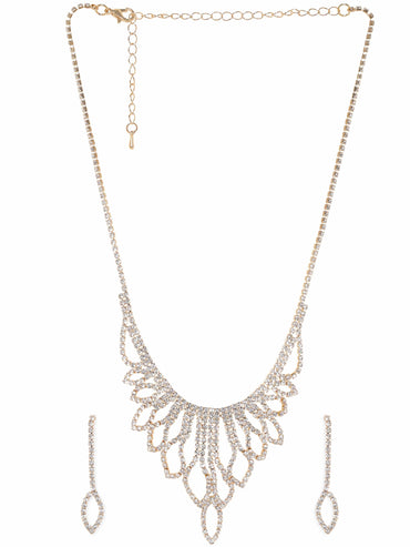 Rubans Aurora's Golden Brilliance Zircon Jewellery Set Jewellery Sets