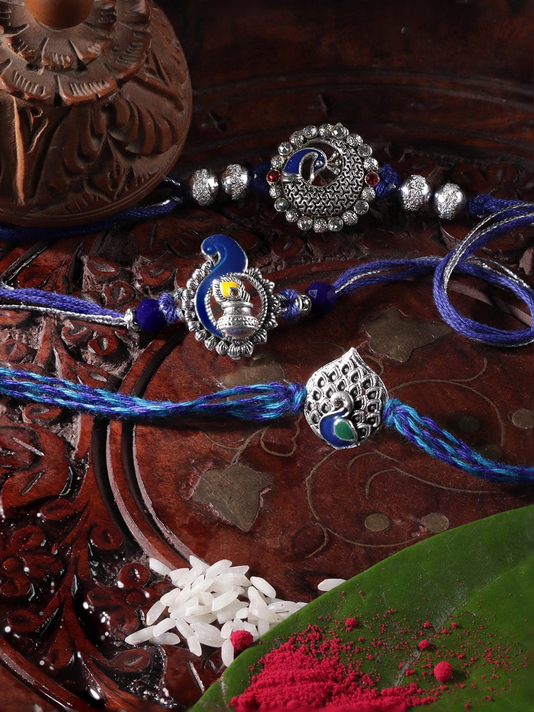 Rubans Celestial Bonds Set of 3 Rakhi Rakhi