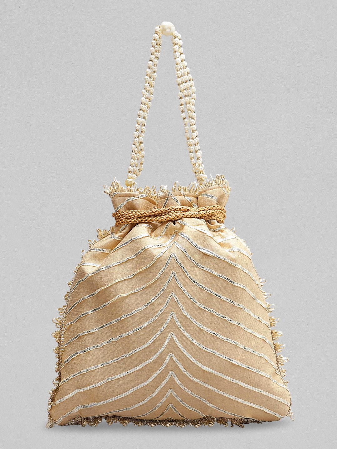 Buy NEEDLEHANDICRAFTS Handcrafted Golden Bridal Potli Bags OnlineGolden  Online at Best Prices in India  JioMart