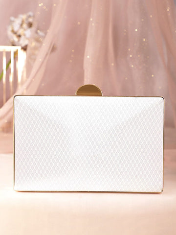 Rubans Dazzling Allure Handcrafted Shimmery Clutch Bag Handbag, Wallet Accessories & Clutche