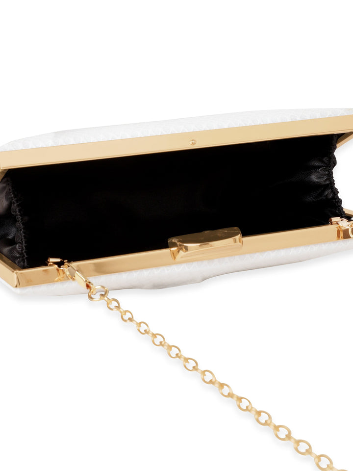 Rubans Dazzling Allure Handcrafted Shimmery Clutch Bag Handbag, Wallet Accessories & Clutche