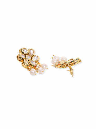 Rubans Divine Elegance 22K Gold Plated Kundan Pearl beaded Choker jewelry Set Jewellery Sets