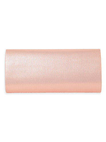 Rubans Elegance in Peach Handcrafted Peach Clutch Bag Handbag, Wallet Accessories & Clutches