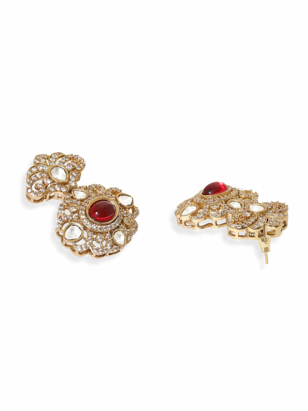 Rubans Elegant Multi-Coloured Stone Reverse Ad Necklace Set Jewellery Sets