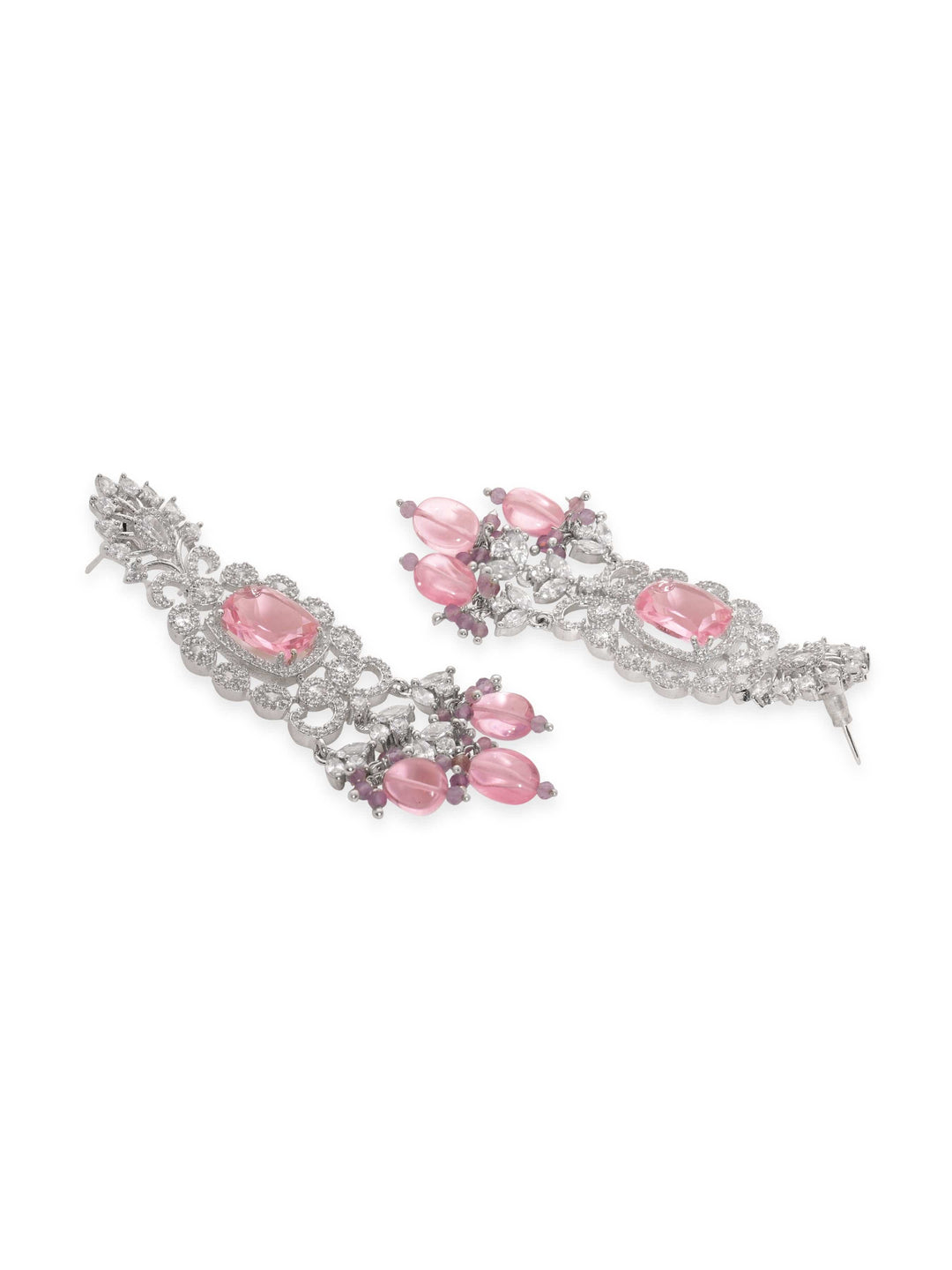 Rubans Enchanting Harmony Pink & Purple AD Choker Set Jewellery Sets