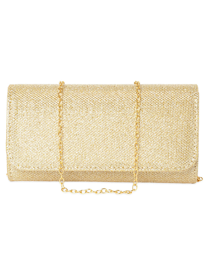 Rubans Enchanting Luminescence Handcrafted Shimmery Clutch Bag Handbag, Wallet Accessories & Clutches