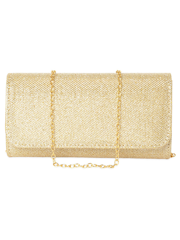 Rubans Enchanting Luminescence Handcrafted Shimmery Clutch Bag Handbag, Wallet Accessories & Clutches