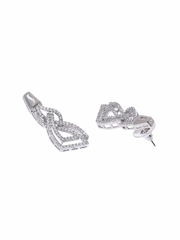 Rubans Eternal Sparkle Rhodium Plated Zirconia Jewelry Set Jewellery Sets