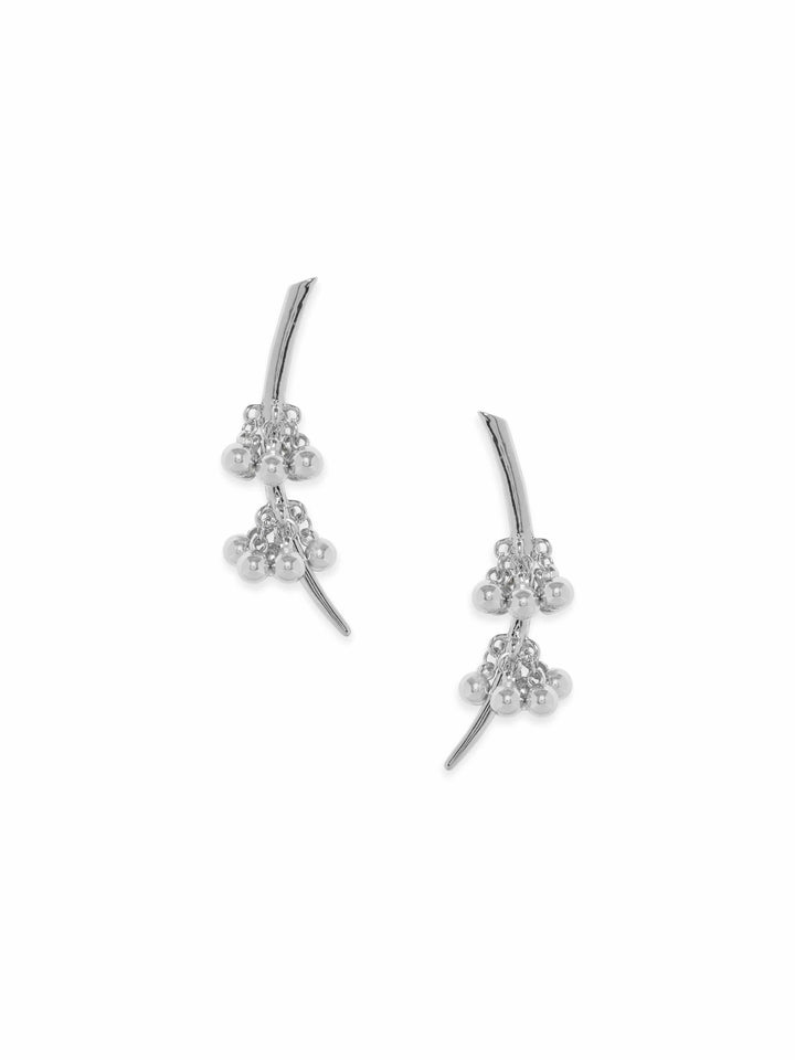 Rubans Ethereal Cascades Silver Tone Drop Earrings Earrings