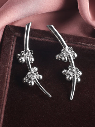 Rubans Ethereal Cascades Silver Tone Drop Earrings Earrings