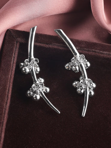 Rubans Ethereal Cascades Silver Tone Drop Earrings Earrings