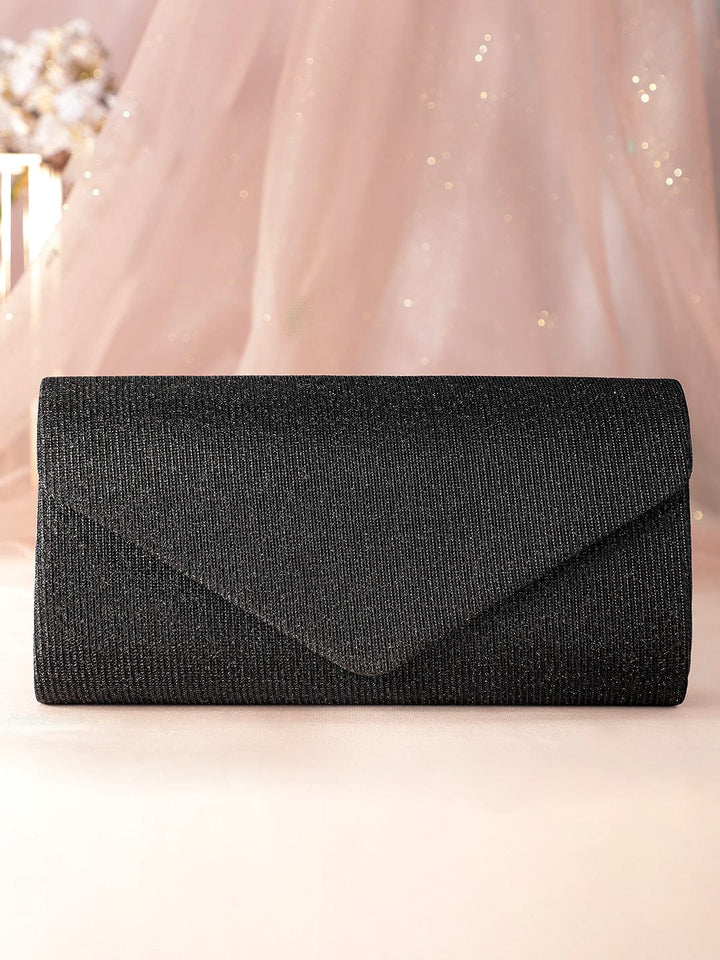 Rubans Ethereal Glamour Handcrafted Shimmery Clutch Handbag, Wallet Accessories & Clutches