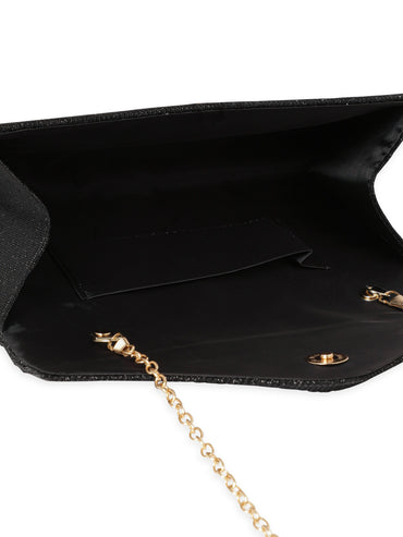 Rubans Ethereal Glamour Handcrafted Shimmery Clutch Handbag, Wallet Accessories & Clutches