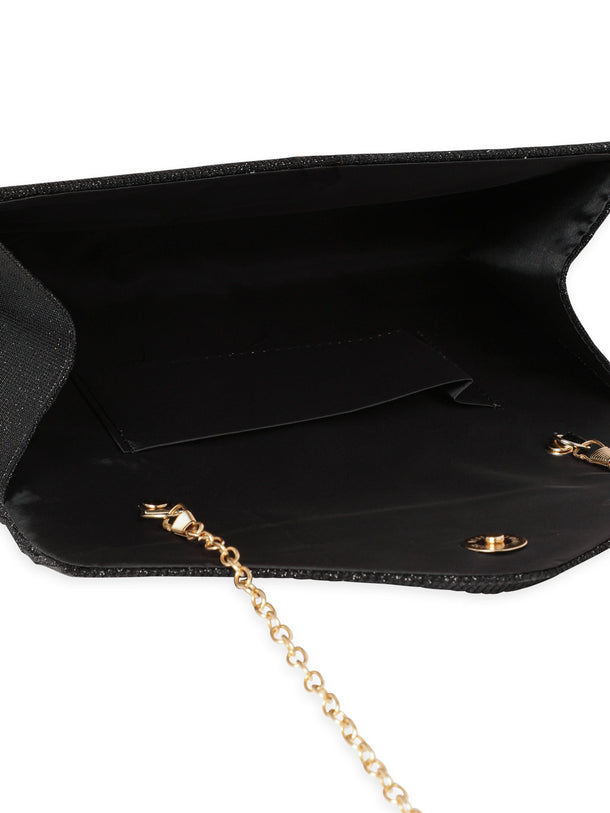 Rubans Ethereal Glamour Handcrafted Shimmery Clutch Handbag, Wallet Accessories & Clutches