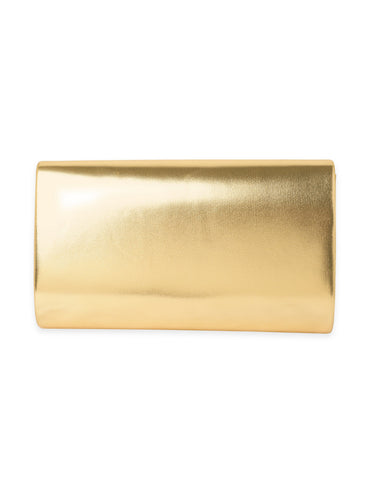 Rubans Gilded Allure Golden Glossy Finish Clutch Bag Handbag, Wallet Accessories & Clutches