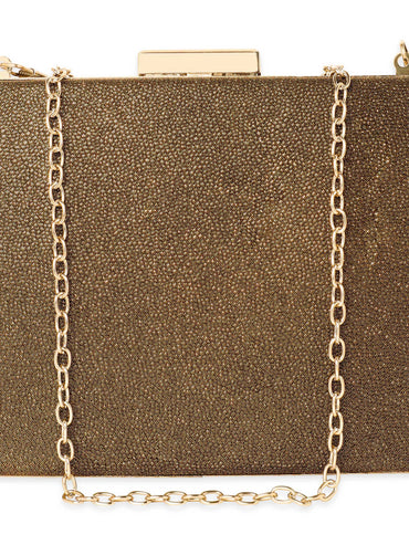 Rubans Gilded Glamour Handcrafted Shimmery Clutch Bag Handbag, Wallet Accessories & Clutches