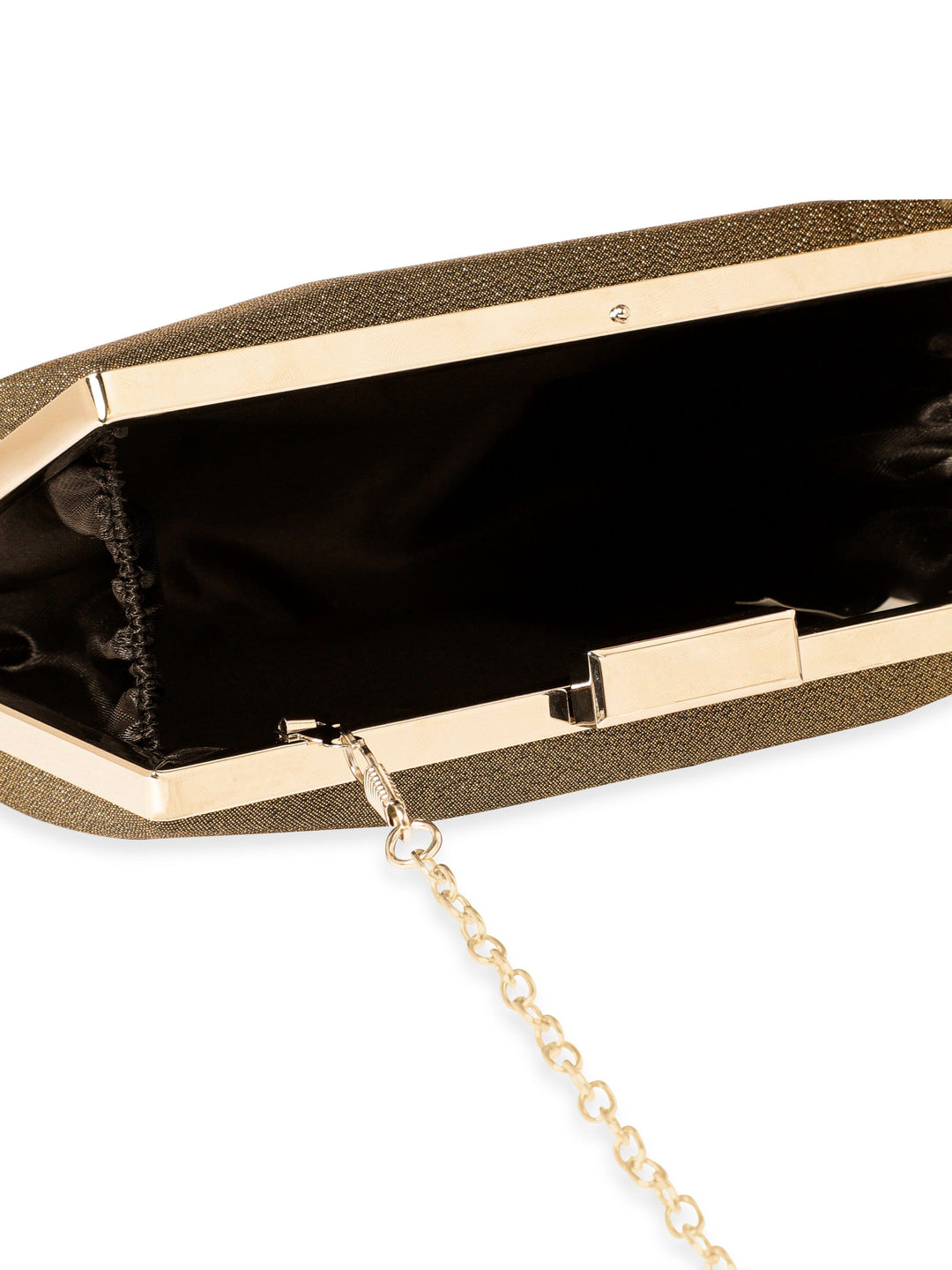 Rubans Gilded Glamour Handcrafted Shimmery Clutch Bag Handbag, Wallet Accessories & Clutches